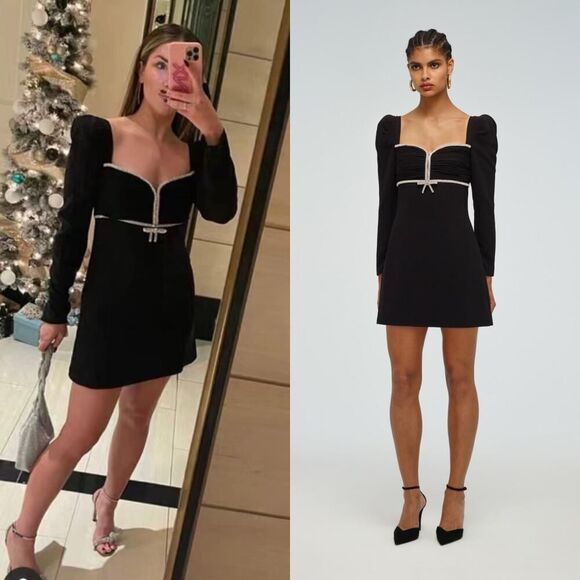 Self-Portrait Black Mini Dress - Picture 7 of 11